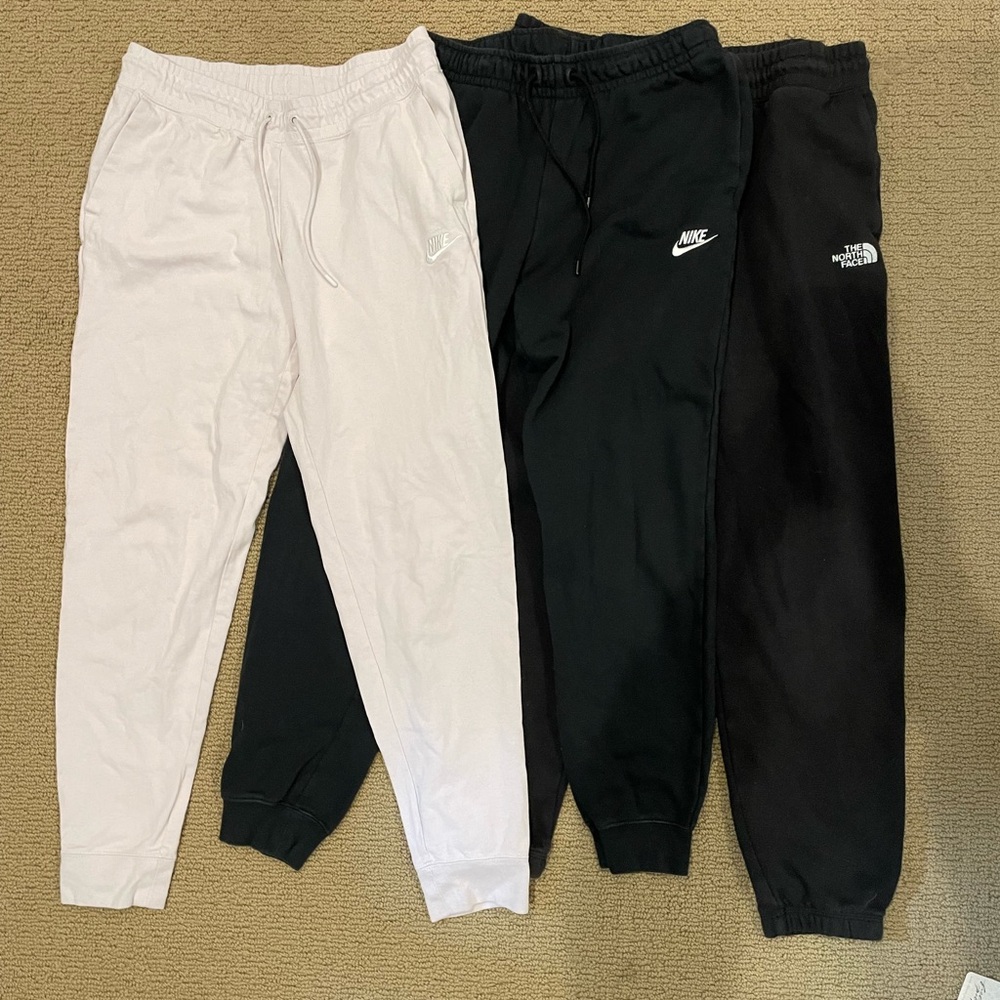 North face and Nike sweat pants bundle